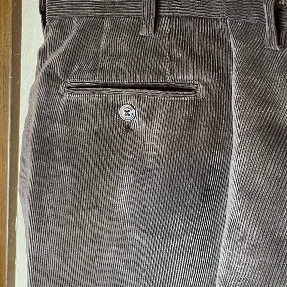 Peter Millar Nanoluxe Chocolate Brown Corduroy Pants‎ Slacks Size 46 - Picture 6 of 10